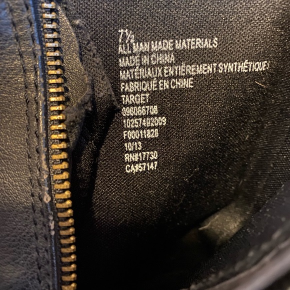 5/$20! Black Faux Leather Laced Boots from Target - Picture 3 of 5